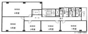 マッセ難波ビル基準階間取り図