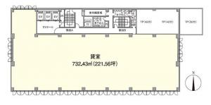 ＪＥＩ京橋ビル基準階間取り図