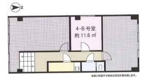 第一青野ビルＢ号室間取り図
