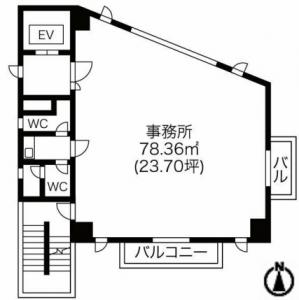 NORTH VILLAGE貮番館基準階図面