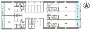 南船場ＳＯＨＯ基準階間取り図