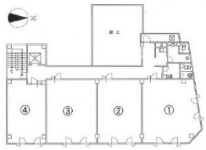 日宝北5号館基準階図面