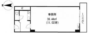 フルーレ新大阪ビル１２号室間取り図