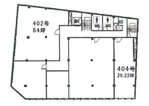ＴＡＴＳＵＭＩ梅ヶ枝町ビル４階間取り図