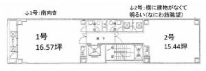 米澤ビル北堀江Ⅱ基準階間取り図