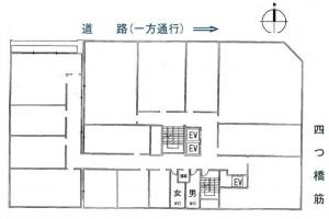 四ツ橋新興産ビル基準階間取り図