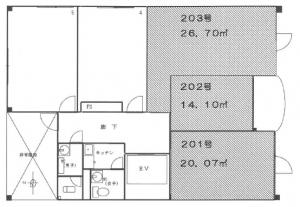 和幸セントラルビジネスビル２階間取り図