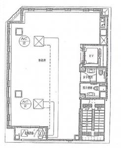 長堀橋ＫＯＵＲＩＮビル基準階間取り図