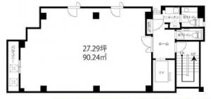 天満橋ＭＳビル基準階間取り図