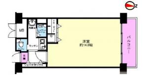 堂島アーバンライフ基準階間取り図