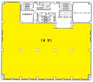 平野町センチュリービル基準階間取り図