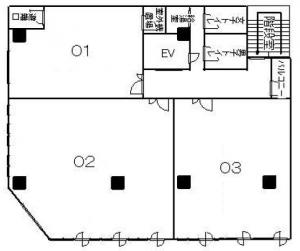 南船場心斎橋ビル基準階間取り図