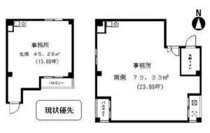 西本町創建ビル基準階間取り図