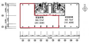 明治安田生命大阪御堂筋ビル（ランドアクシスタワー）７階間取り図