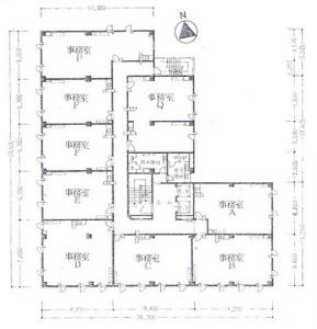 北ビル１号館基準階図面