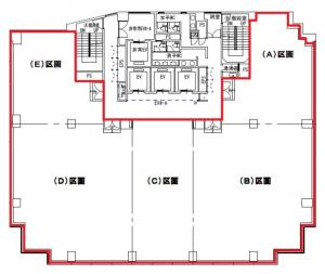 辰野西本町ビル基準階間取り図