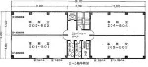 第三大阪弁護士ビル基準階図面