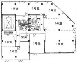 新大阪第二日大ビル基準階図面