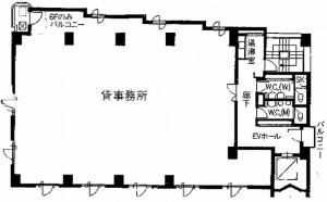 扇町トラストビル基準階間取り図