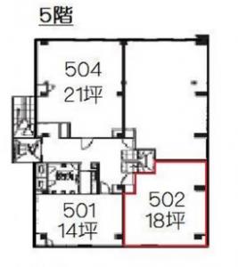 難波ビル５階間取り図