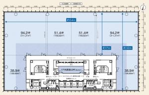 ダイビル本館基準階間取り図