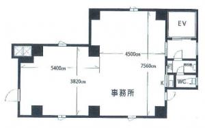 天神橋ビル基準階間取り図