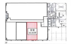 新瓦町ビル基準階間取り図