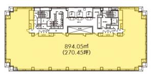 御堂筋グランタワー基準階間取り図