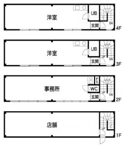 西村ビル基準階間取り図