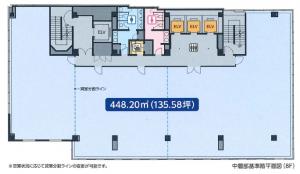 ヒューリック難波ビル中層部基準階間取り図