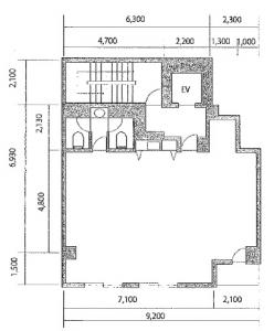 イーエム肥後橋ビル基準階間取り図