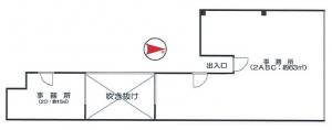 天満八軒家ビル２階間取り図