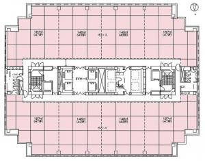 千里朝日阪急ビル基準階間取り図