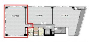 ＰＡＸ本町ビル３０３号室間取り図