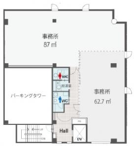 シンプレス江坂ビル基準階間取り図