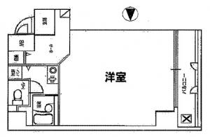 ディアコート船場（ディアコートセンバ）１号室間取り図