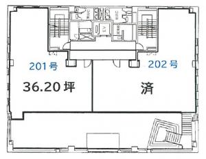 伸栄第１ビル２階間取り図