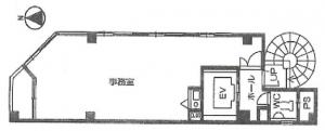 順慶町エスアイビル基準階間取り図