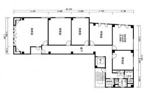 ミフネ本町ビル基準階間取り図