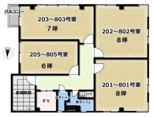 ＹＳ新大阪ビル基準階間取り図