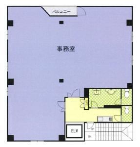 西本町有楽ビル基準階間取り図