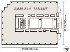 赤坂Bizタワー基準階図面