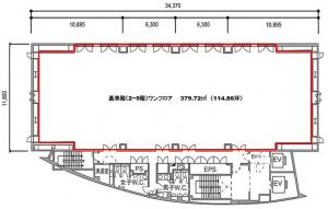 京橋フロントビル基準階間取り図