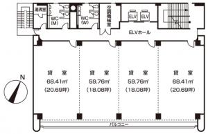 堺第一生命館基準階間取り図