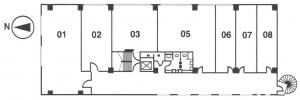 ＩＢＣ心斎橋ｅａｓｔビル（ＩＢＣ心斎橋イーストビル）基準階間取り図