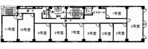 キタデビル基準階間取り図