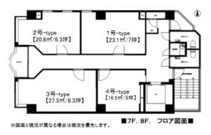 ＲＥ－０１６ビル８階間取り図