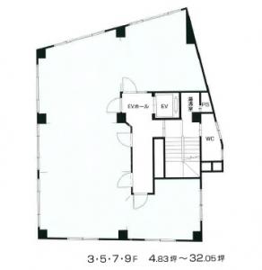 西八千代ビル基準階間取り図