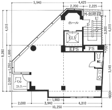 東英九段ビル基準階間取り図