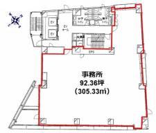 Daiwa渋⾕神泉ビル基準階図面